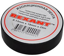 Изолента REXANT 19мм*25мм ЧЕРНАЯ