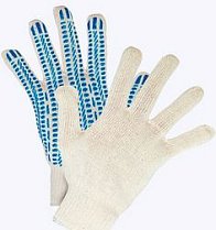 Перчатки х/б с ПВХ  протектор