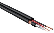 Кабель КВК-2П 2х0,5, Черный УЛИЧНЫЙ  (1бухта/300м) (RG-59U / d-6.0 мм / PVC / CU, d=0.6мм