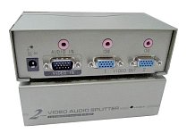 D-VA102 Разветвитель 1VGA +1 стерео  аудио вх. на 2VGA +2 стерео аудио вх.
